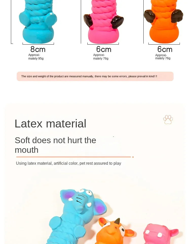 Pet dog toy latex sound cute teeth Wear resistant bite latex suitable for small and medium-sized dogs