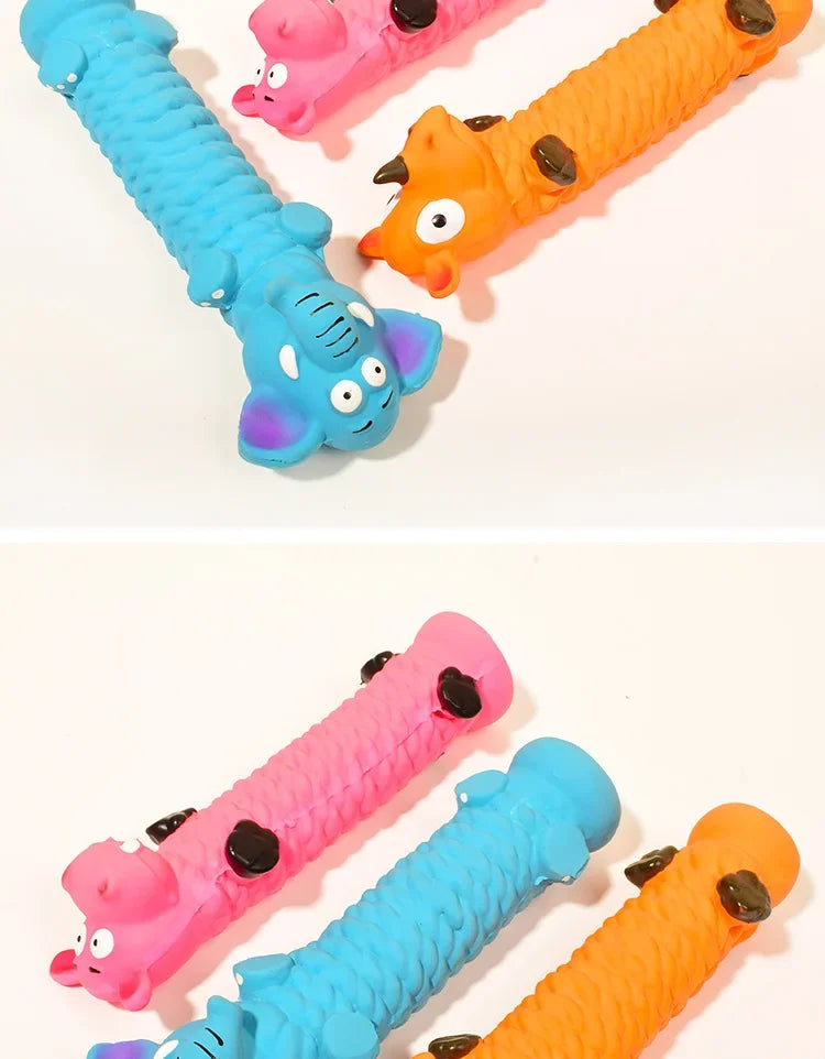 Pet dog toy latex sound cute teeth Wear resistant bite latex suitable for small and medium-sized dogs