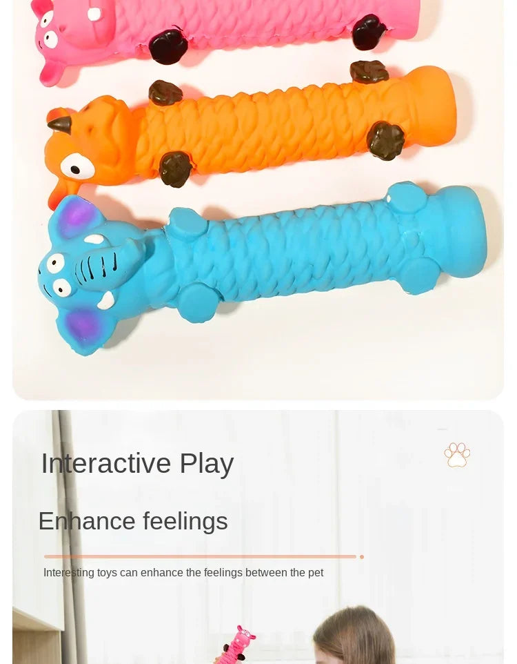 Pet dog toy latex sound cute teeth Wear resistant bite latex suitable for small and medium-sized dogs