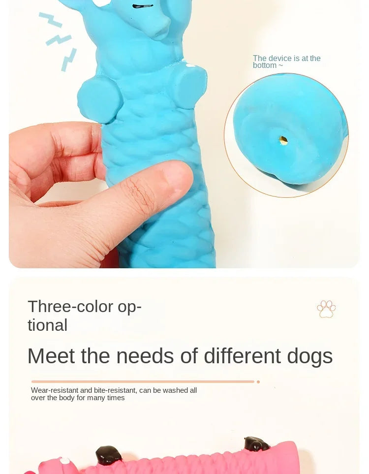 Pet dog toy latex sound cute teeth Wear resistant bite latex suitable for small and medium-sized dogs