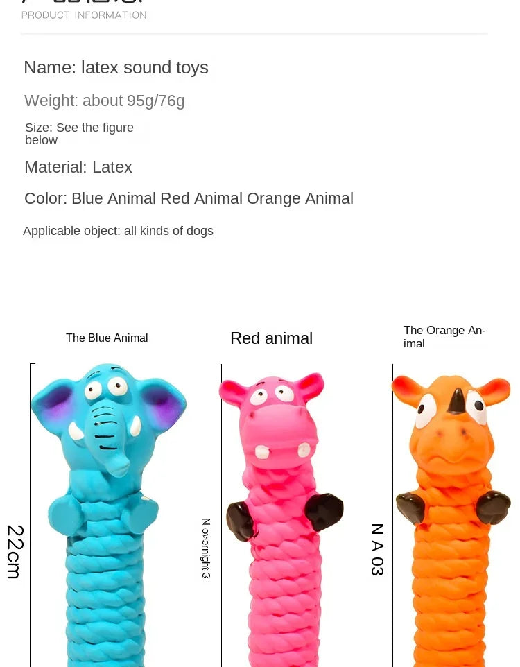 Pet dog toy latex sound cute teeth Wear resistant bite latex suitable for small and medium-sized dogs