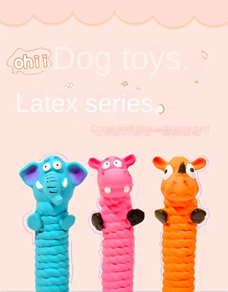 Pet dog toy latex sound cute teeth Wear resistant bite latex suitable for small and medium-sized dogs