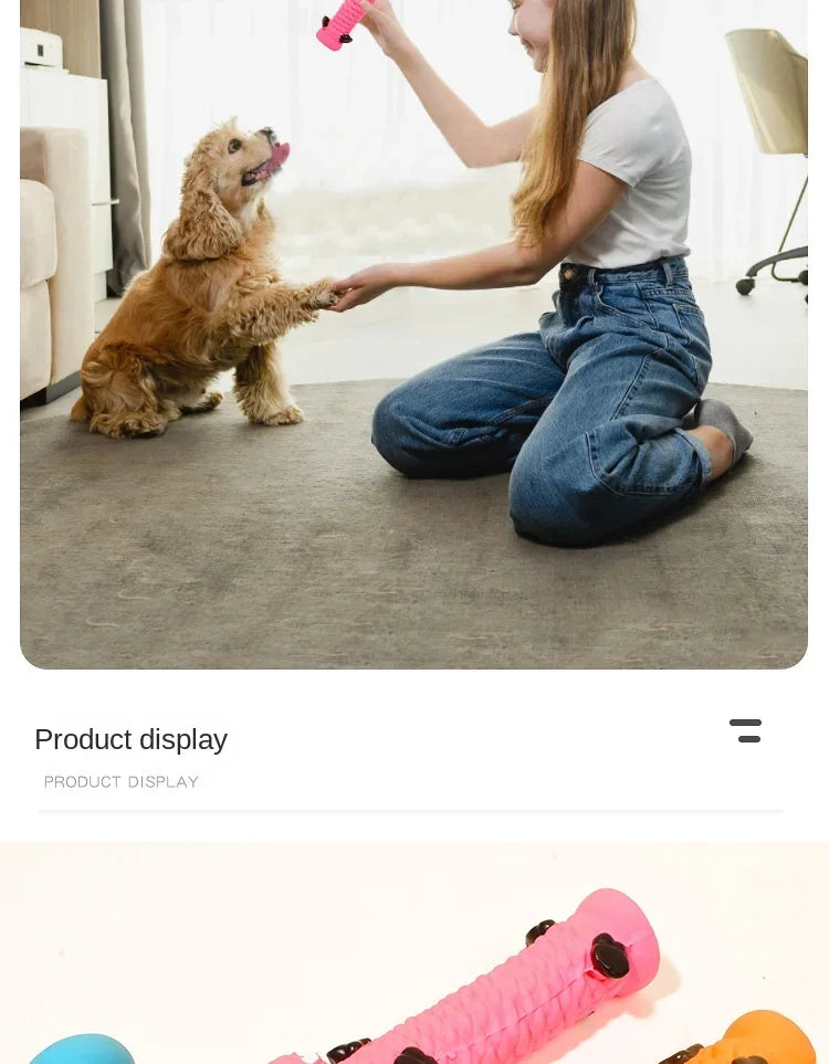 Pet dog toy latex sound cute teeth Wear resistant bite latex suitable for small and medium-sized dogs