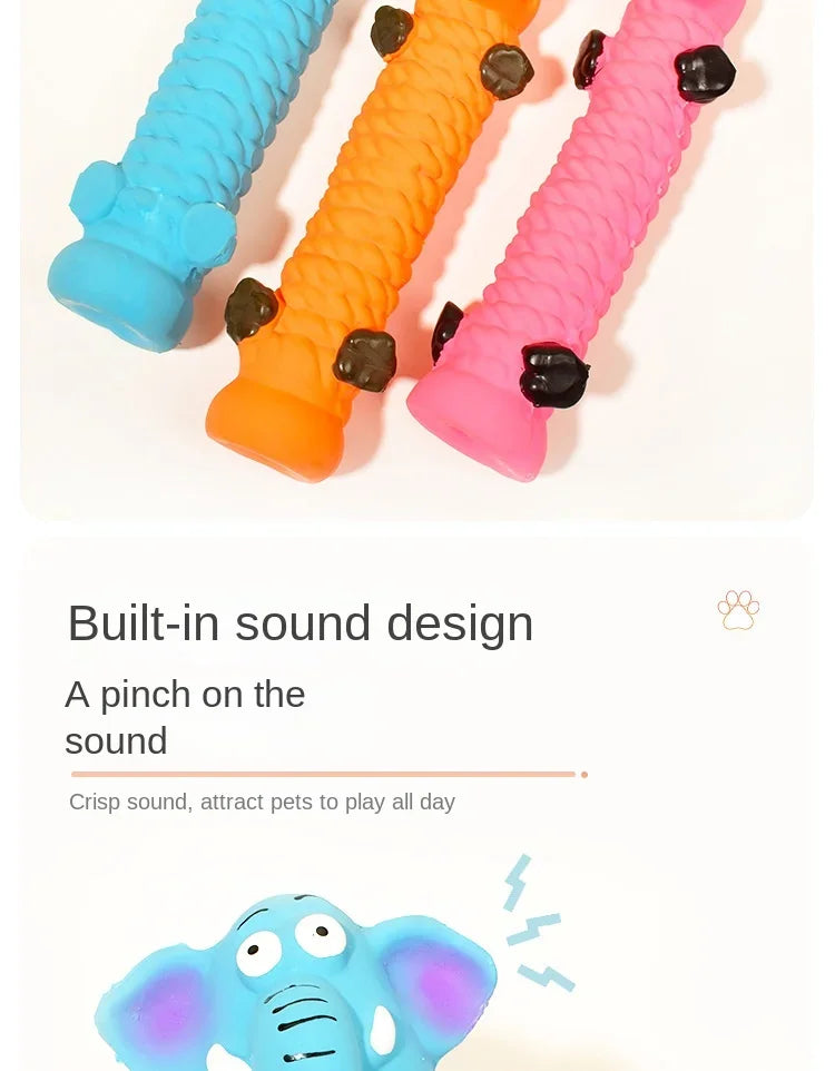 Pet dog toy latex sound cute teeth Wear resistant bite latex suitable for small and medium-sized dogs