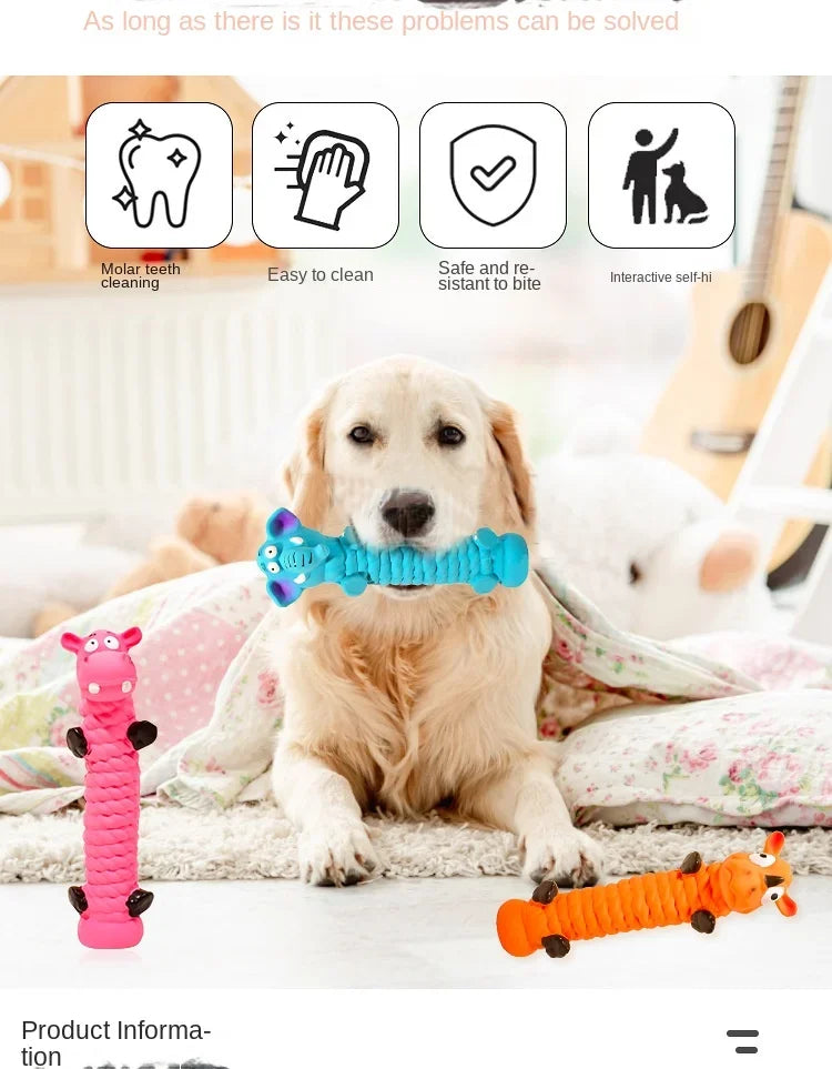 Pet dog toy latex sound cute teeth Wear resistant bite latex suitable for small and medium-sized dogs
